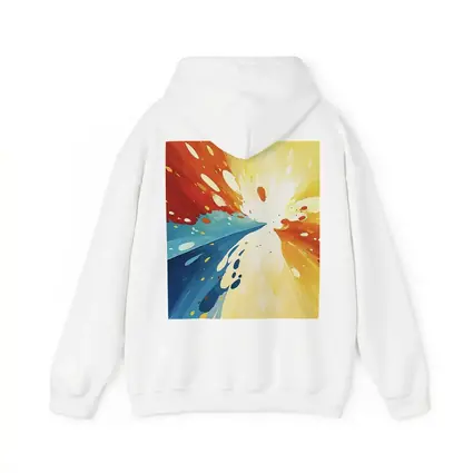 Bold Abstract Explosion Red Blue Yellow Art