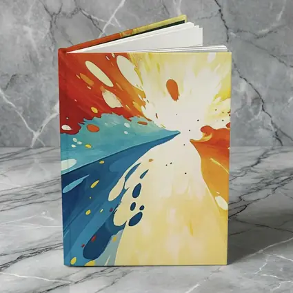 Bold Abstract Explosion Red Blue Yellow Art