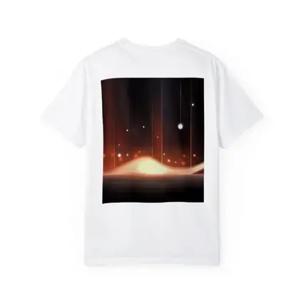 Dark Abstract Glowing Waves Orange Light Art