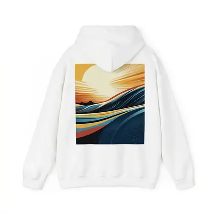 Abstract Ocean Waves Sunset Golden Sky