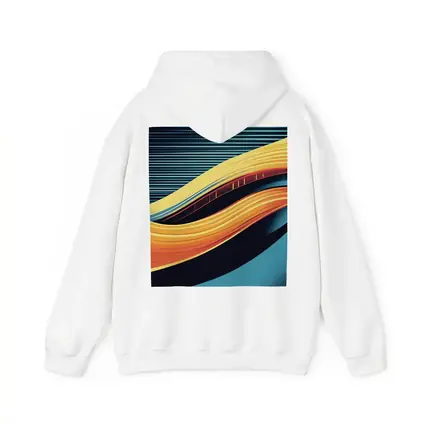 Bold Yellow Wave Abstract Dark Blue Background