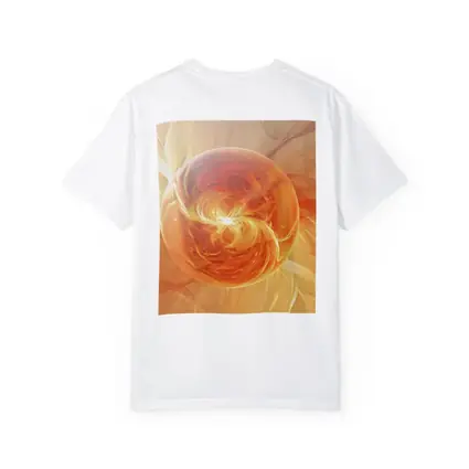 Orange Glowing Sphere Abstract Energy Art