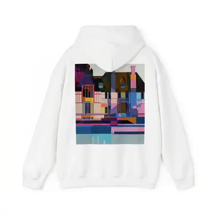 Colorful Geometric House Architecture Pop Art