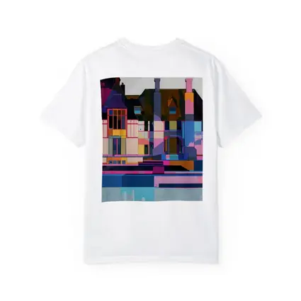 Colorful Geometric House Architecture Pop Art