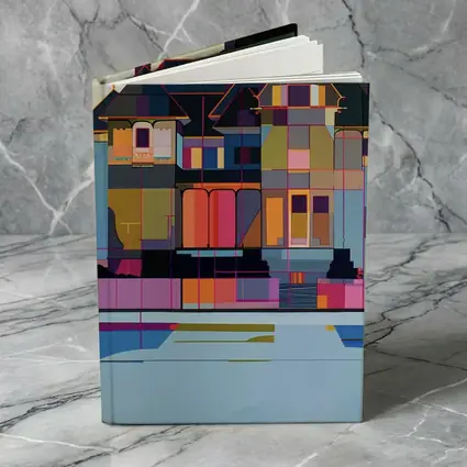 Victorian House Pool Geometric Pop Art