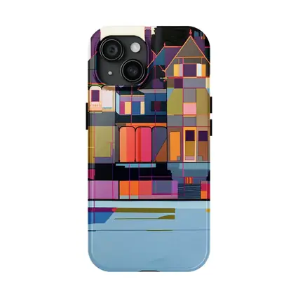 Victorian House Pool Geometric Pop Art