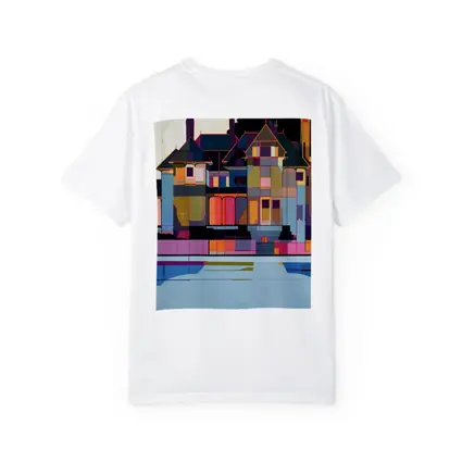 Victorian House Pool Geometric Pop Art