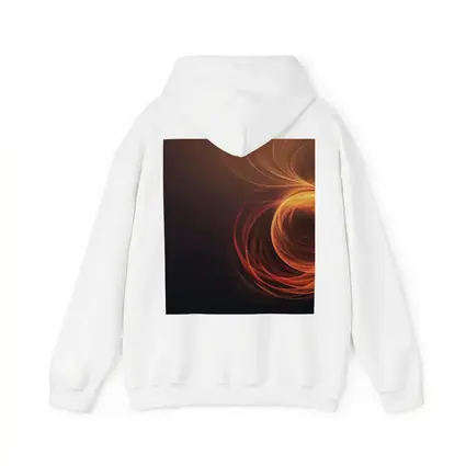 Orange Fire Spiral Abstract Dark Background