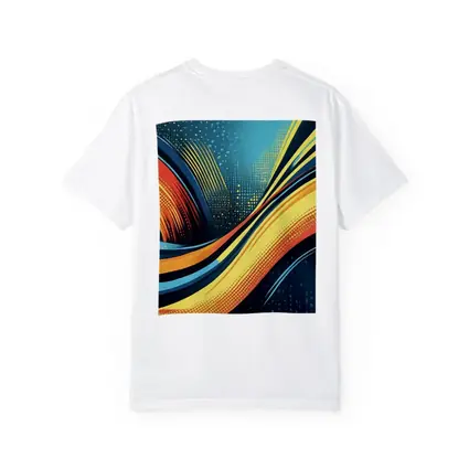 Bold Wave Abstract Art Blue Orange