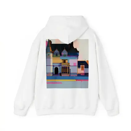Colorful Victorian Mansion Pop Art Style
