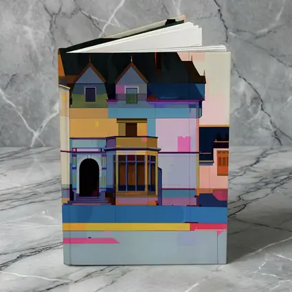 Colorful Victorian Mansion Pop Art Style