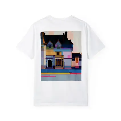 Colorful Victorian Mansion Pop Art Style