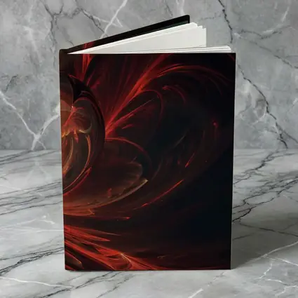 Dark Red Swirling Abstract Fractal Art