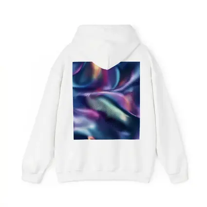 Holographic Iridescent Waves Abstract Purple Blue