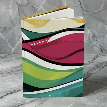 Colorful Abstract Rolling Waves Landscape Art
