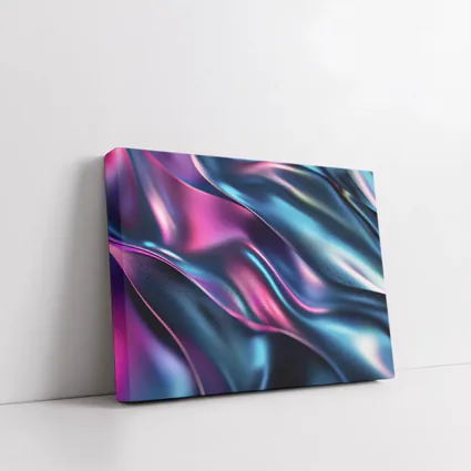 Iridescent Holographic Flowing Silk Abstract Art