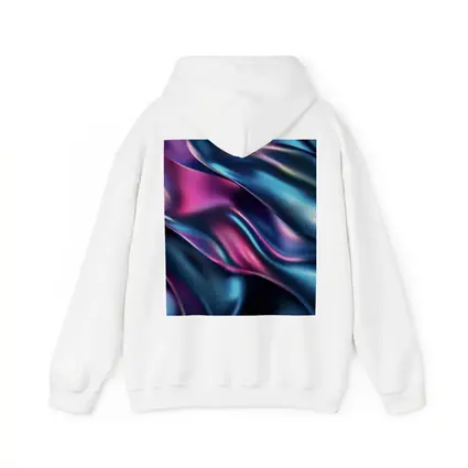 Iridescent Holographic Flowing Silk Abstract Art