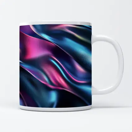 Iridescent Holographic Flowing Silk Abstract Art