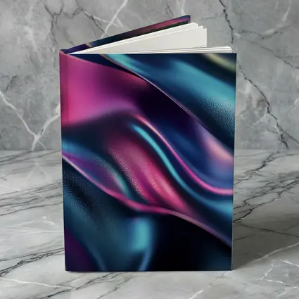 Iridescent Holographic Flowing Silk Abstract Art