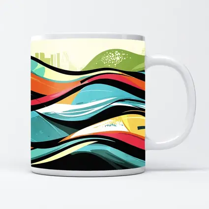Colorful Graffiti Waves Abstract Urban Art