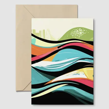 Colorful Graffiti Waves Abstract Urban Art