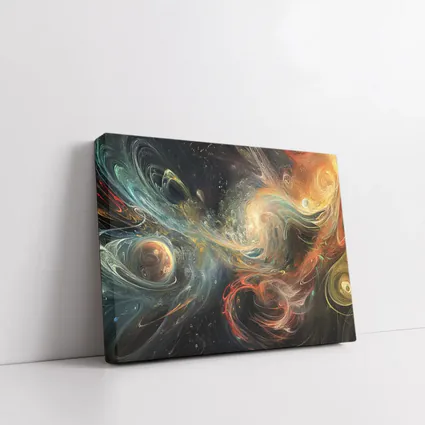 Cosmic Swirls Abstract Space Galaxy Art