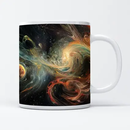 Cosmic Swirls Abstract Space Galaxy Art