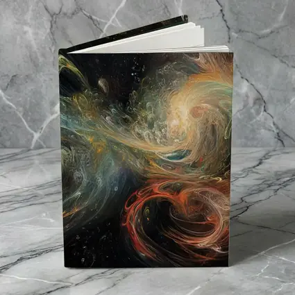 Cosmic Swirls Abstract Space Galaxy Art