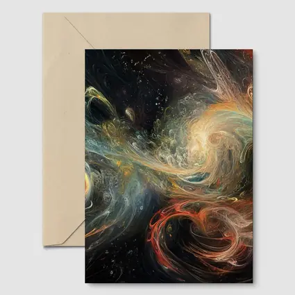 Cosmic Swirls Abstract Space Galaxy Art