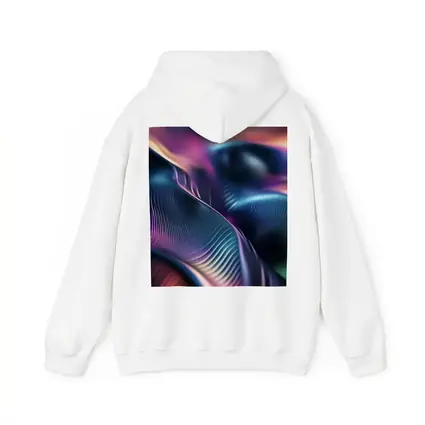 Abstract Wavy Fluid Dark Iridescent Surface