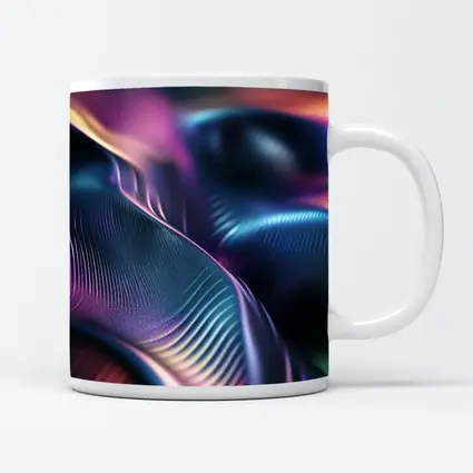Abstract Wavy Fluid Dark Iridescent Surface