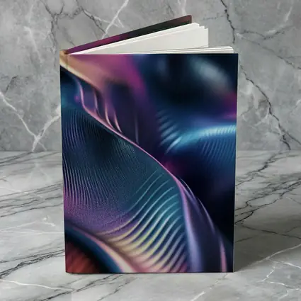 Abstract Wavy Fluid Dark Iridescent Surface