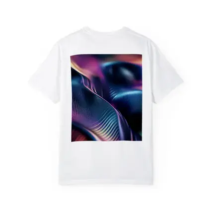 Abstract Wavy Fluid Dark Iridescent Surface