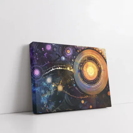 Abstract Cosmic Circles Deep Space Art
