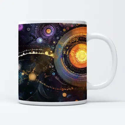 Abstract Cosmic Circles Deep Space Art