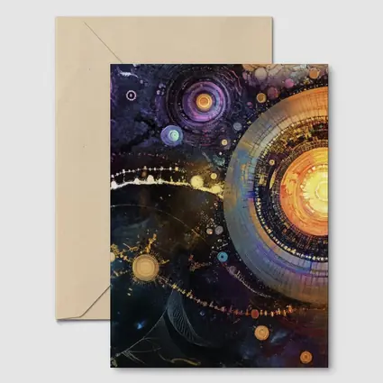 Abstract Cosmic Circles Deep Space Art