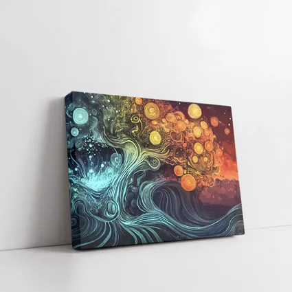 Swirling Tree of Life Abstract Art