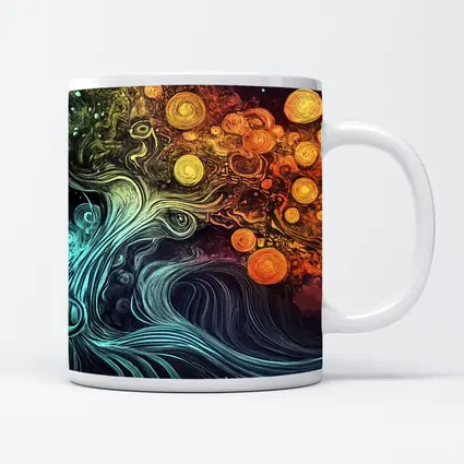 Swirling Tree of Life Abstract Art