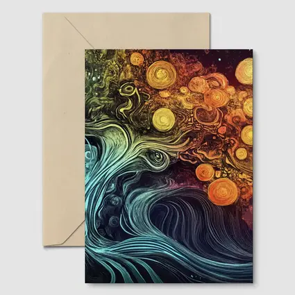 Swirling Tree of Life Abstract Art