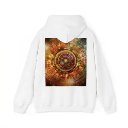 Cosmic Mandala Abstract Warm Glowing Circle Art