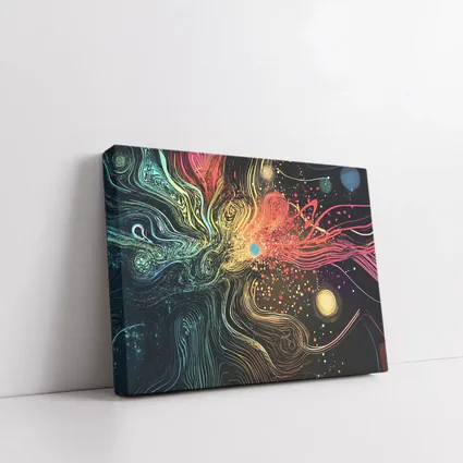 Cosmic Abstract Flow Lines Dark Background
