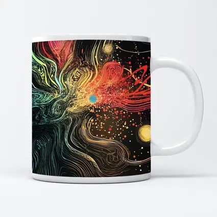 Cosmic Abstract Flow Lines Dark Background