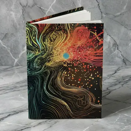 Cosmic Abstract Flow Lines Dark Background