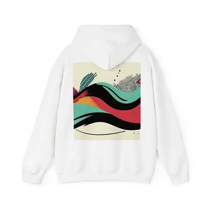 Retro Abstract Wave Art Colorful Bold Design