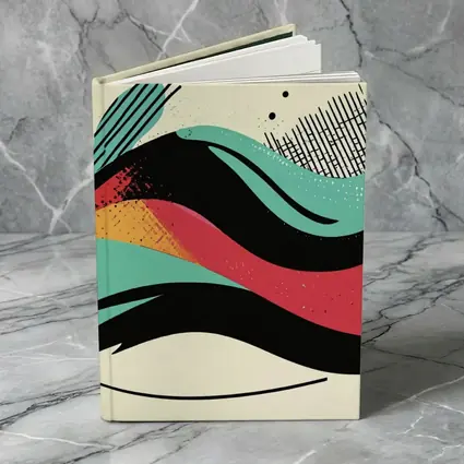 Retro Abstract Wave Art Colorful Bold Design