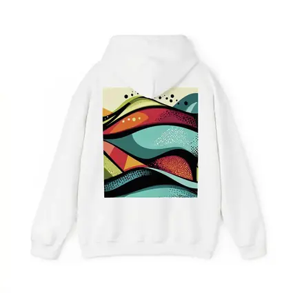 Colorful Abstract Waves Pop Art Style