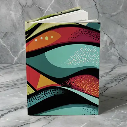 Colorful Abstract Waves Pop Art Style