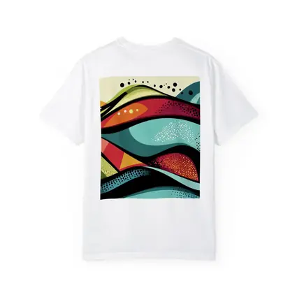 Colorful Abstract Waves Pop Art Style