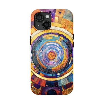 Cosmic Mandala Mosaic Abstract Geometric Art