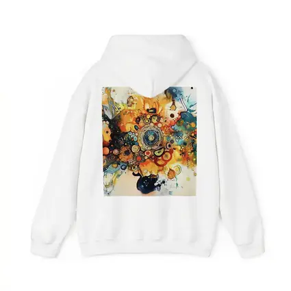 Colorful Abstract Watercolor Circles Cosmic Explosion